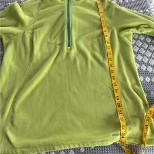 Eddie Bauer Bright Green Quarter-Zip Fleece Pullover womens